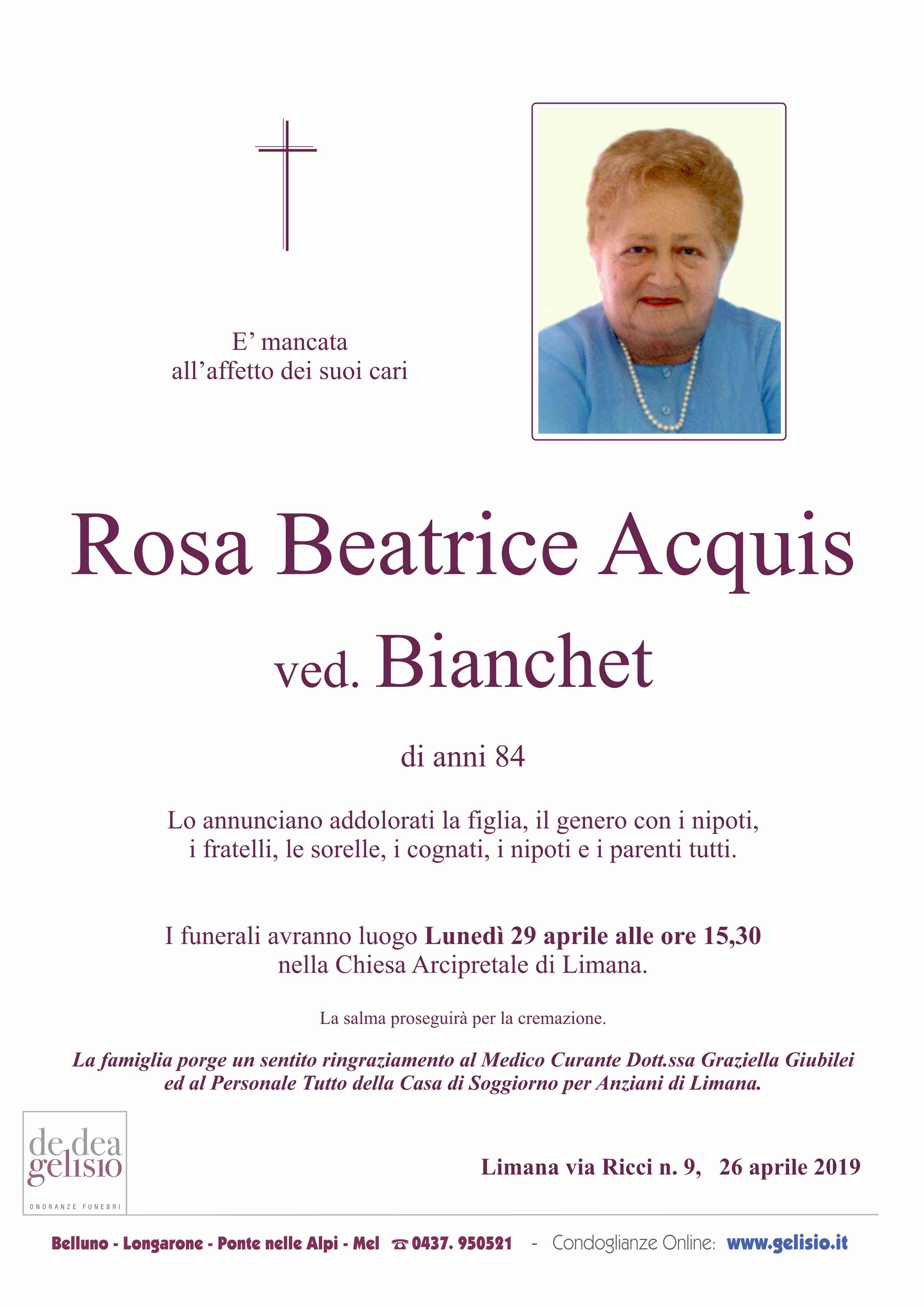 Acquis Rosa Beatrice 