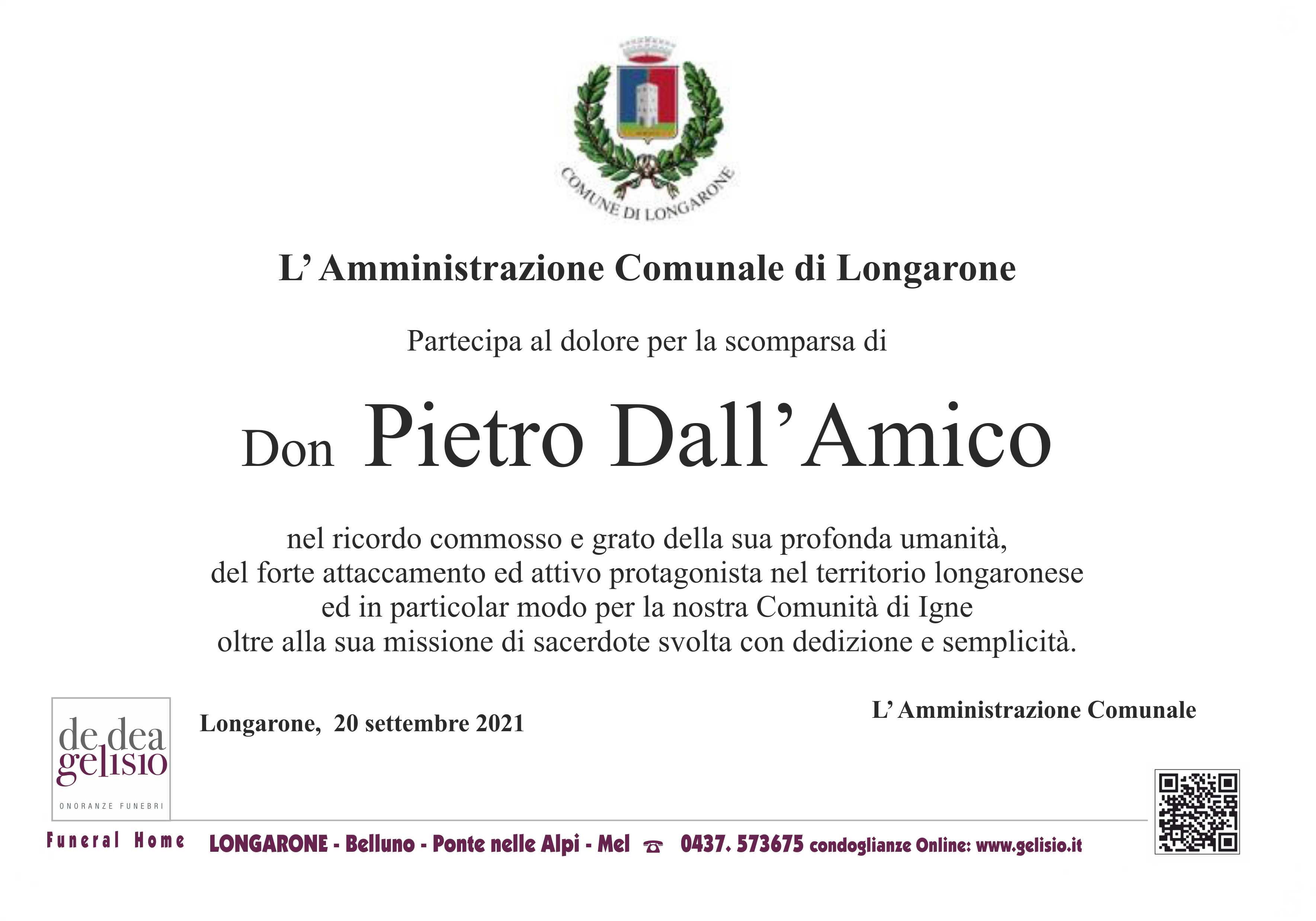 Don Pietro Dall Amico partecipazione comune